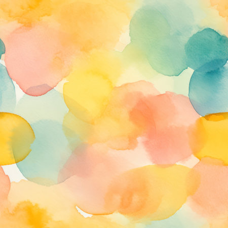 Experience the radiant flow of watercolor textures in our virtual illustrations. These seamless tilable patterns create a mesmerizing backdrop that engulfs you in a blissful escape.の素材