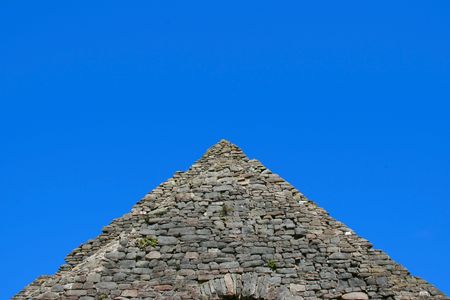 an old ruin of an irish churchの写真素材