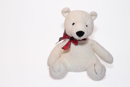 generic teddybear against a white background with clipping pathの写真素材