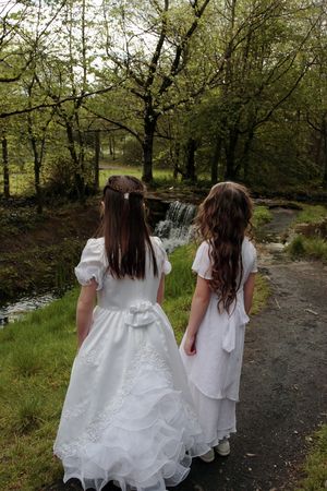 a picture of the time of the first communionの写真素材