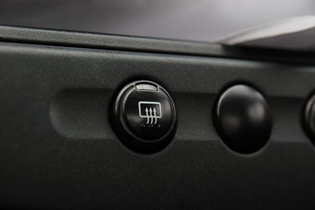 closeup of a button for in car conditioner controlの写真素材