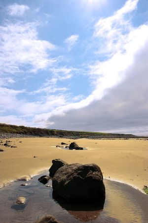beale beach co kerry ireland on a cold winters morning
