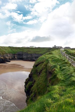 the cliff walk in ballybunion co kerry irelandの写真素材