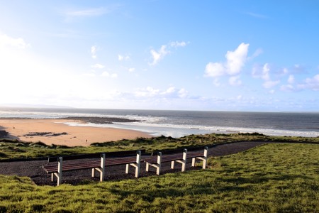 view of the atlantic oceanの写真素材