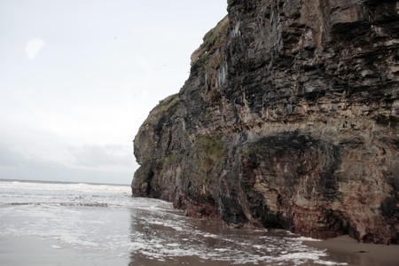 ballybunion cliffs on the west coast of irelandの写真素材