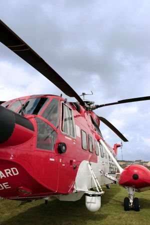 the rotor blades of a sea rescue helicopterの写真素材