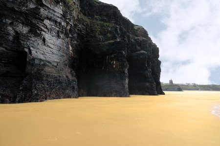 a scenic view of the ballybunion coastline on irelands west coastの写真素材