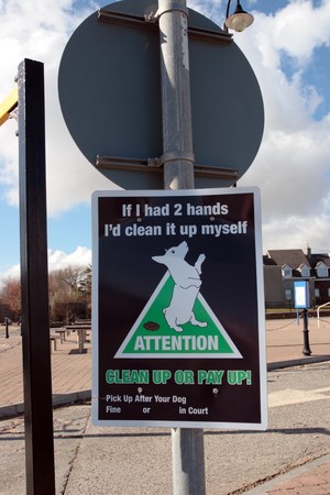 warning sign on dog littering in irelandの写真素材