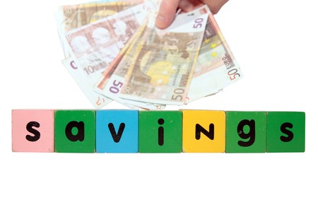 toy letters that savings against a white background 