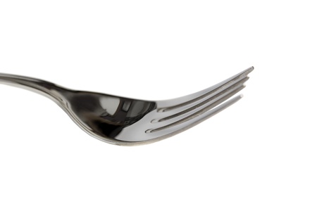 fork isolated against a white background with clipping pathの写真素材