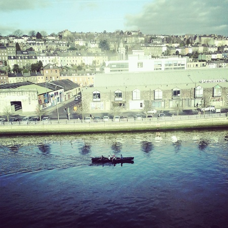 Rowing boat on the river Lee in county cork Ireland
