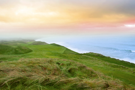 view of the Ballybunion links golf course in county Kerry Irelandの写真素材
