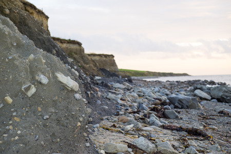 beal beach cliffs near ballybunion on the wild atlantic way irelandafter a storm