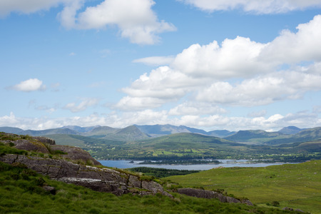 beautiful mountain view from the kerry way walk in irelandの写真素材