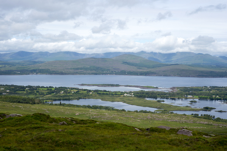 view from the kerry way in irelands wild atlantic wayの写真素材