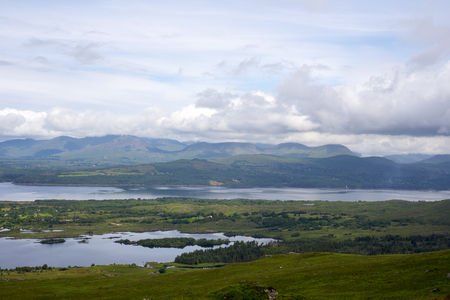 view from the kerry way in irelands wild atlantic wayの写真素材