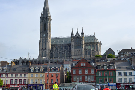 St Colman's Cathedral above cobh town in county cork irelandの写真素材