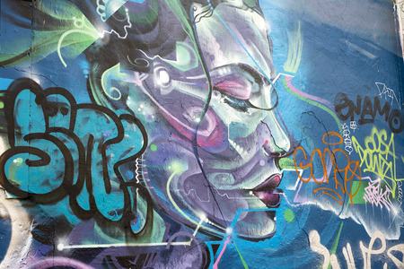 graffiti street art in the city of londonのeditorial素材