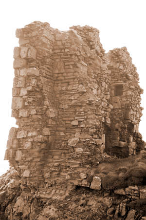 sepia lick castle in county kerry ireland on the wild atlantic way