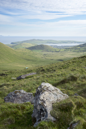scenic view of the mountains on the kerry way in county kerry irelandの写真素材