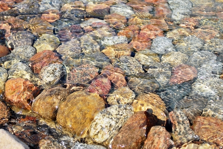 stones in the waterの写真素材