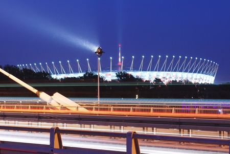 Warsaw, Poland, May 2015. The National Stadiumのeditorial素材