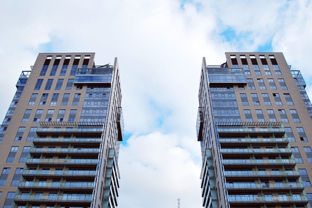 Warsaw, Poland - May 16.Platinium Towers is a modern office buildingのeditorial素材