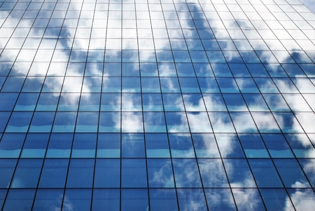 Skyscraper with glass facade. Modern building.の写真素材