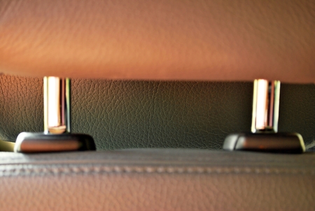 View of the interior of a modern automobile showing the dashboardの写真素材