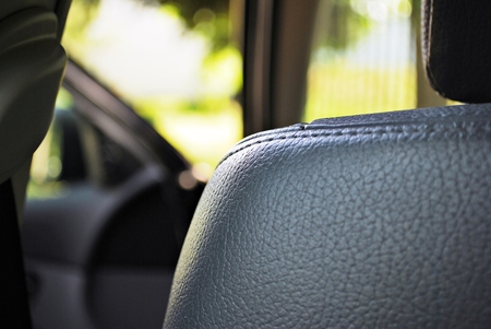 View of the interior of a modern automobile showing the dashboardの写真素材