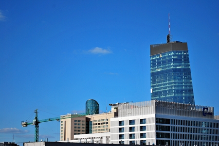 Warsaw, Poland. 26 August 2016. This is a view of Warsaw Downtown.のeditorial素材