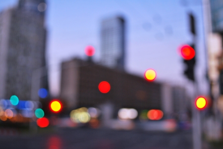 blurred city lightsの写真素材