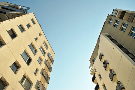 Modern apartment building