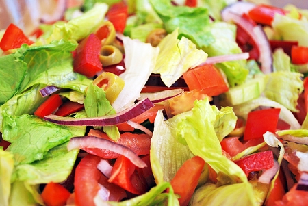 Close up Greek saladの写真素材
