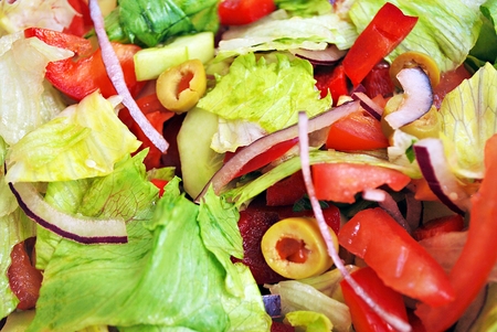 Close up Greek saladの写真素材