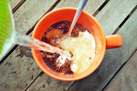 Coffee in a cupの写真素材