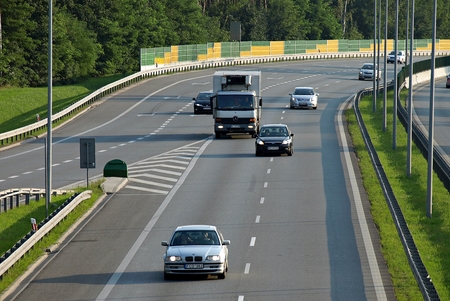 Motorway infrastructure scenery