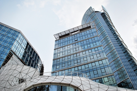 Warsaw, Poland. 25 April 2017. Warsaw Spire is a perfect meeting spot for business and leisure. A modern landmark and a powerful symbol of Warsaw's energy.のeditorial素材