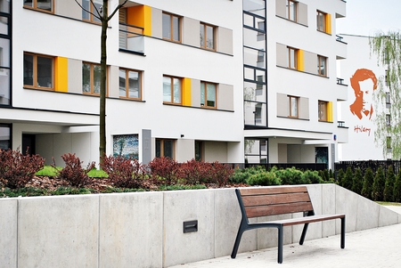 Warsaw, Poland. 25 April 2017. "Artistic Zoliborz". Modern apartment buildingsのeditorial素材