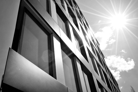 Modern office building. Black and whiteの写真素材