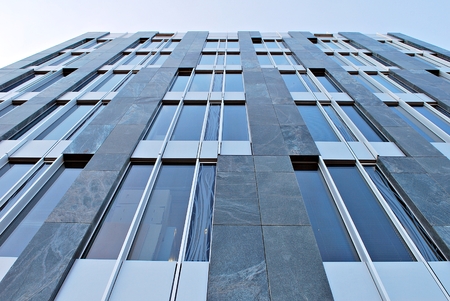 Modern office building. Architectural details of modern building.