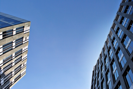 Modern office building. Architectural details of modern building.
