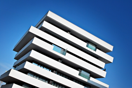 Modern apartment buildings exteriors