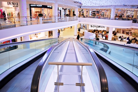 Warsaw, Poland. February 5, 2017. "Cliff" Center is the largest shopping & entertainment center.のeditorial素材