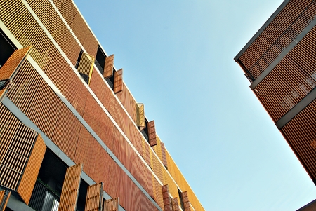 Modern apartment building exterior