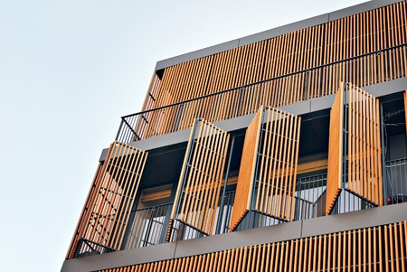 Modern apartment building exteriorの写真素材