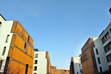 Modern apartment building exterior