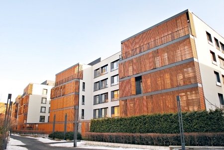 Modern apartment building exterior
