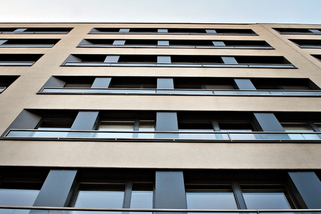 Modern apartment building exterior