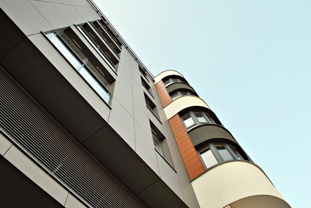 Modern apartment building exterior